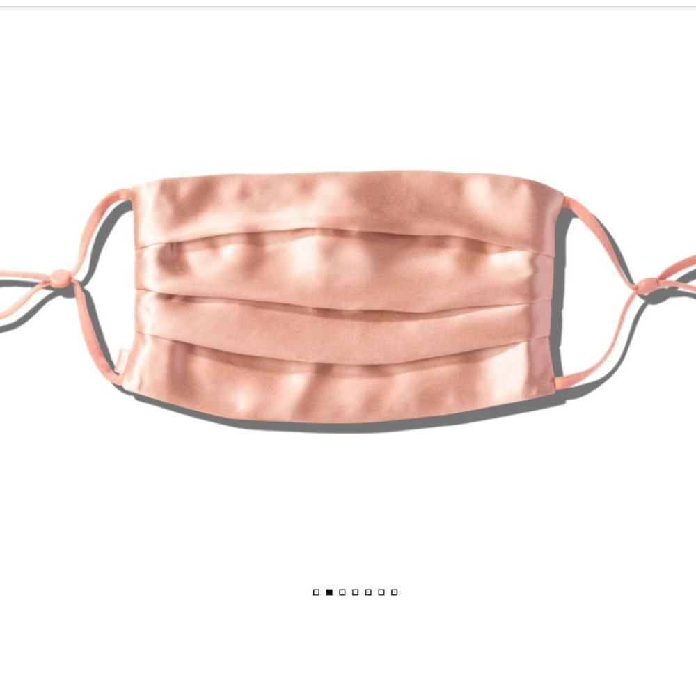 Rose Gold Mulberry Silk Slip Face Mask